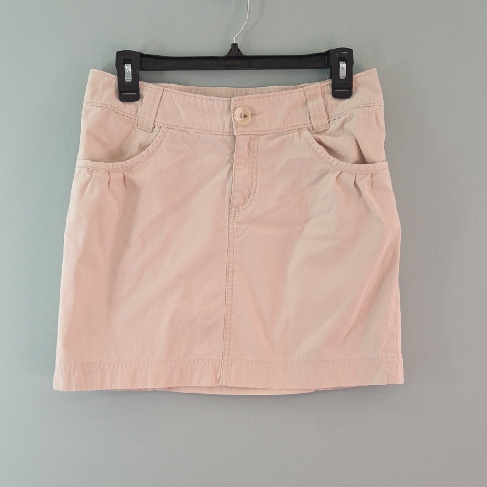 Banana Republic Cream Canvas Mini Skirt Women's Size 6